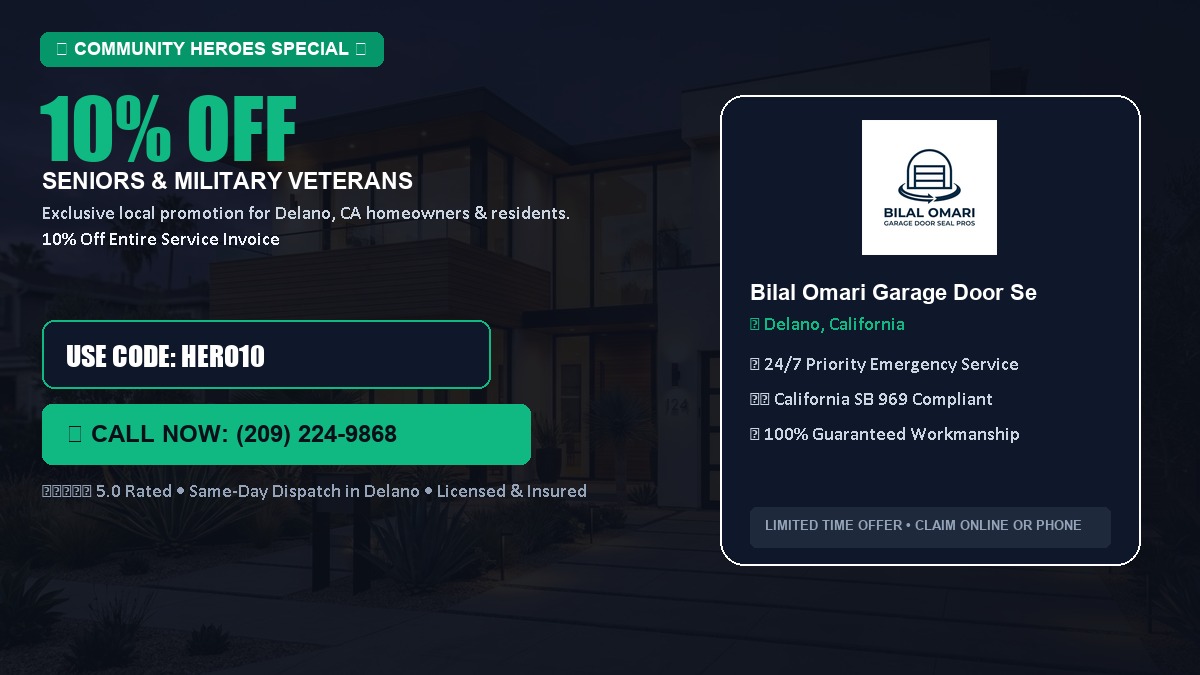 10% OFF Senior Citizens (65+) & Military / Veteran Community Discount in Delano, CA